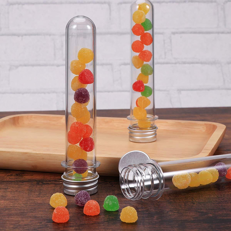 Baby Food Storage Jar - 1/5Pcs Plastic Lab Test Tubes Transparent