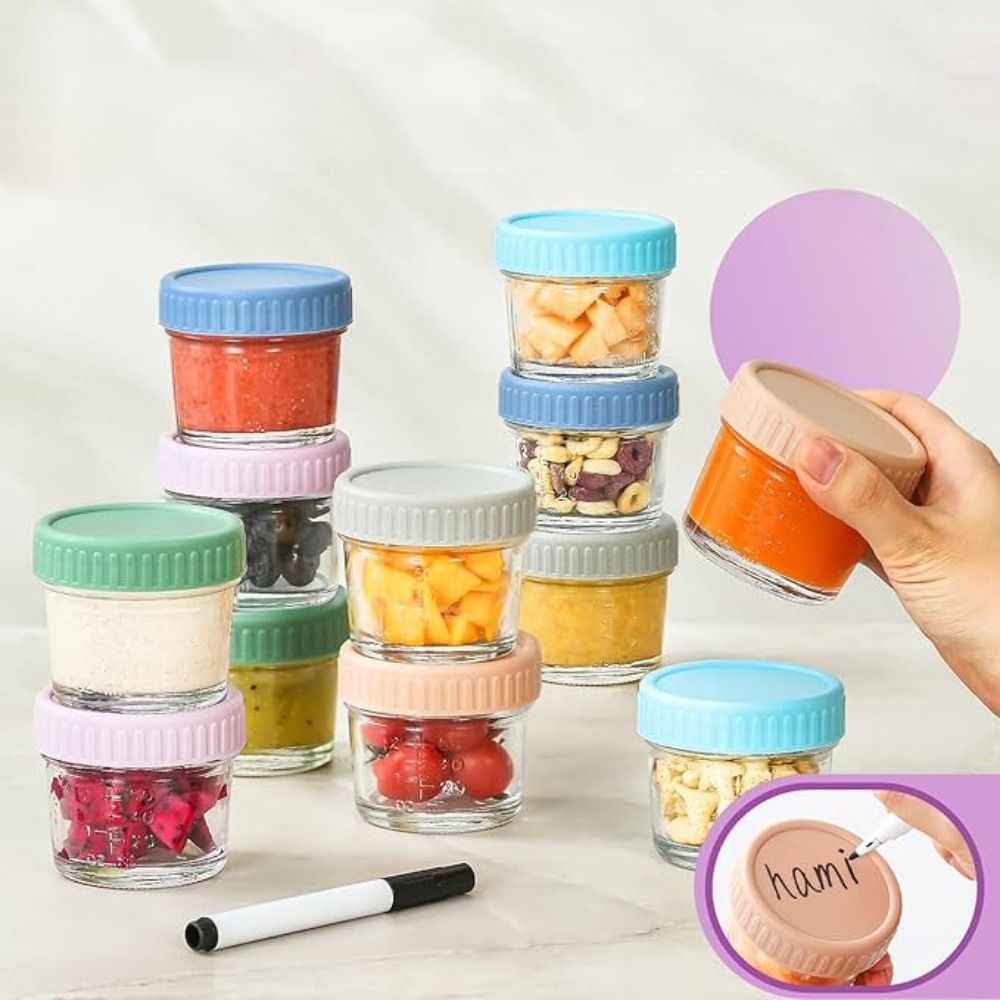 6pcs Mason Jar Glass Baby Food - Baby Food Storage Jar review and price