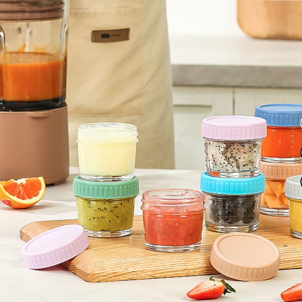6pcs Mason Jar Glass Baby Food - Baby Food Storage Jar review and price