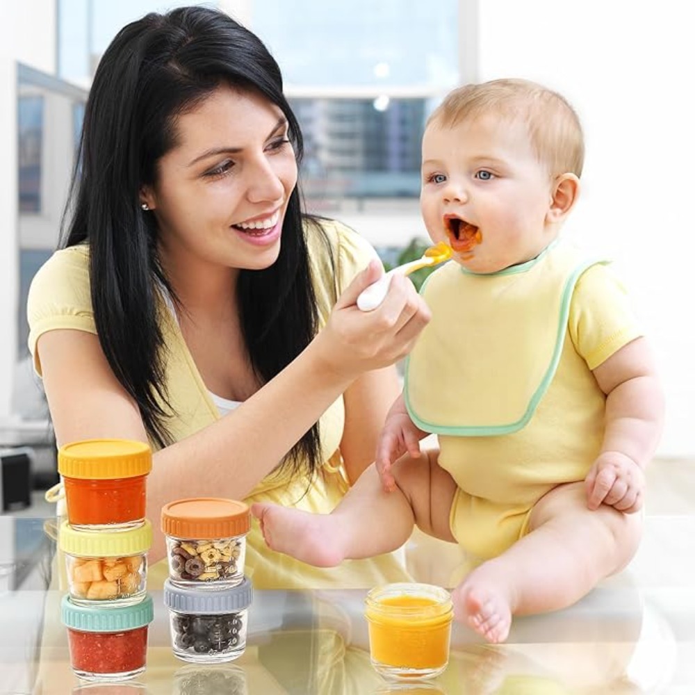 6pcs Glass Baby Food Jar Reusa - Baby Food Storage Jar review and price