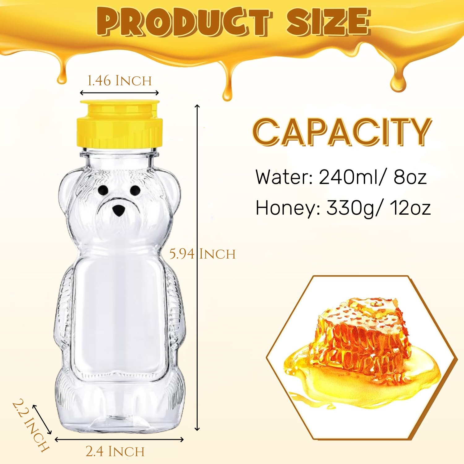 12-36pcs Plastic Bear Honey Ja - Baby Products Distributor review and price